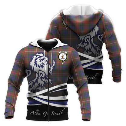 Printivon Fraser Hunting Modern Tartan Scottish Lion Hoodie