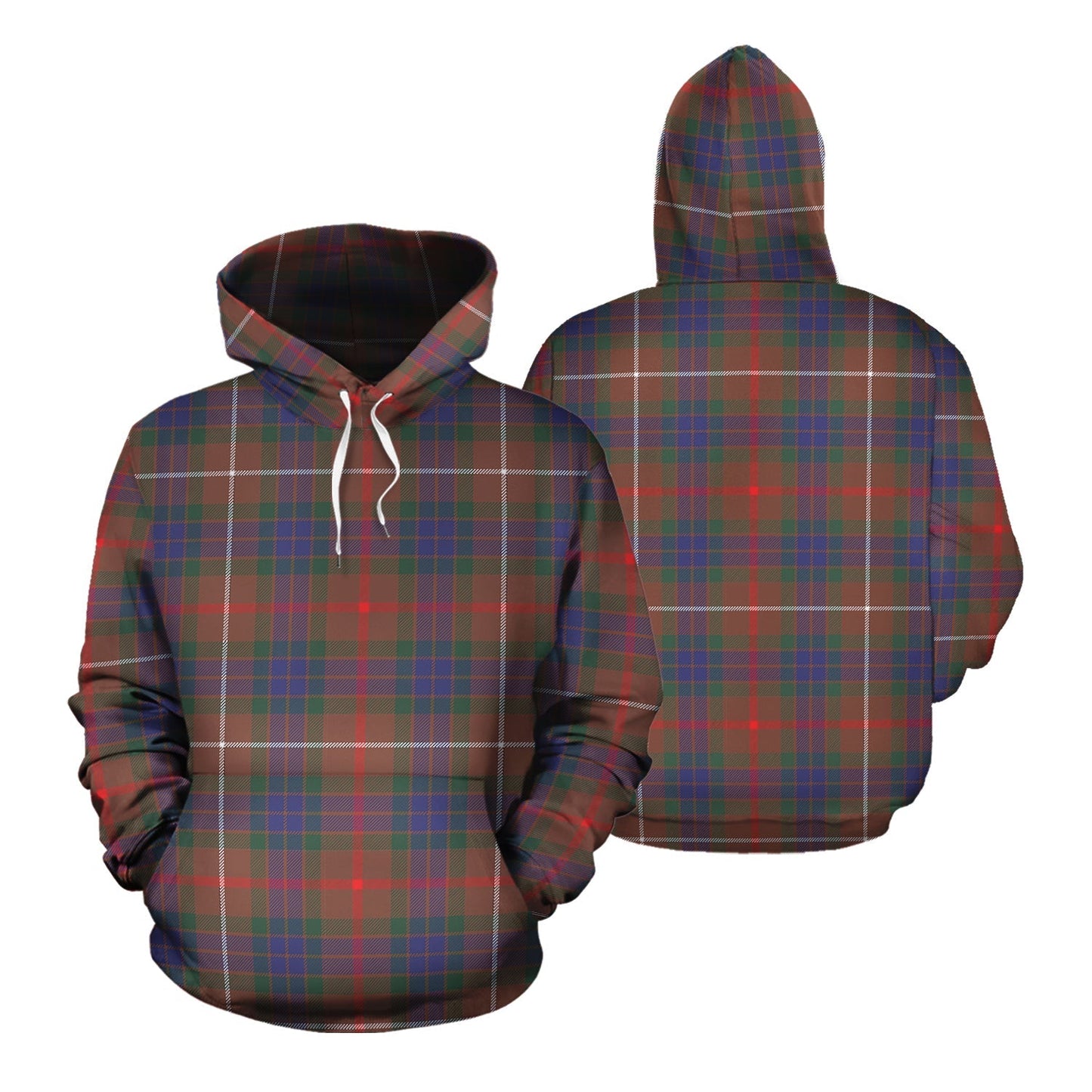 Printivon Fraser Hunting Modern Tartan Hoodie