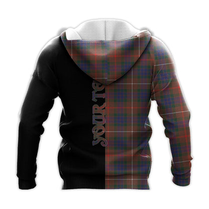Printivon Fraser Hunting Modern Tartan Personalize Half Hoodie