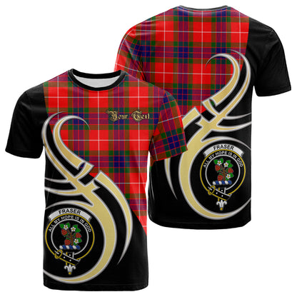 Printivon Fraser Modern Tartan Crest Believe In Me T Shirt