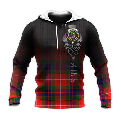 Printivon Fraser Modern Tartan Crest Alba Celtic Hoodie