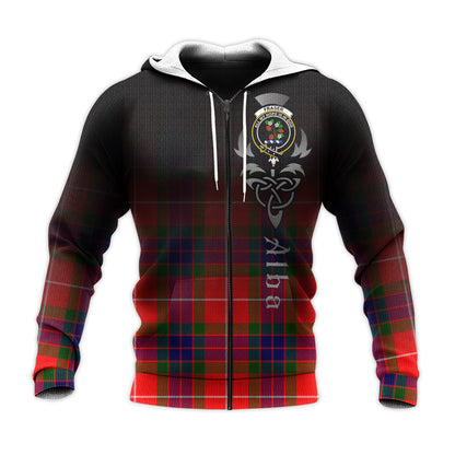 Printivon Fraser Modern Tartan Crest Alba Celtic Hoodie