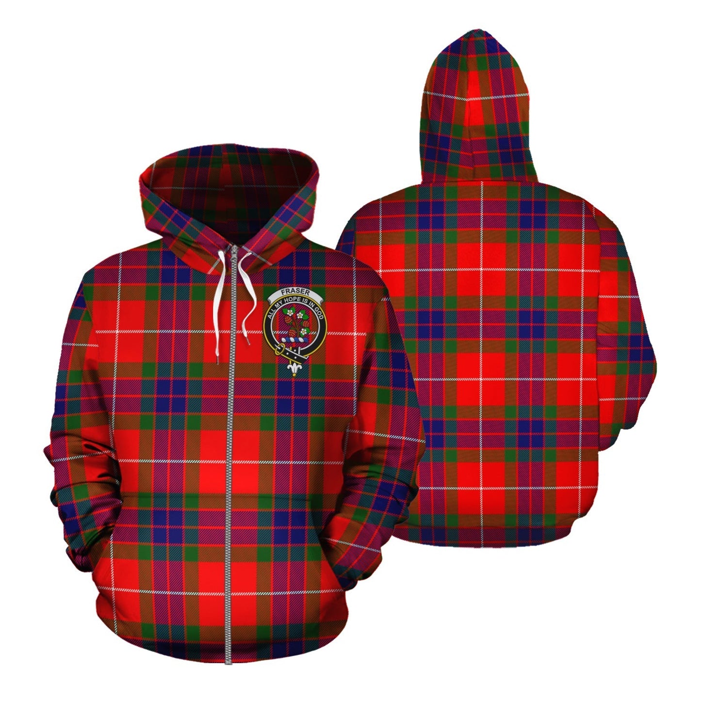 Printivon Fraser Modern Tartan Hoodie