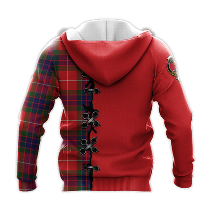 Printivon Fraser Modern Tartan Hoodie Lion Rampant And Celtic Thistle Style