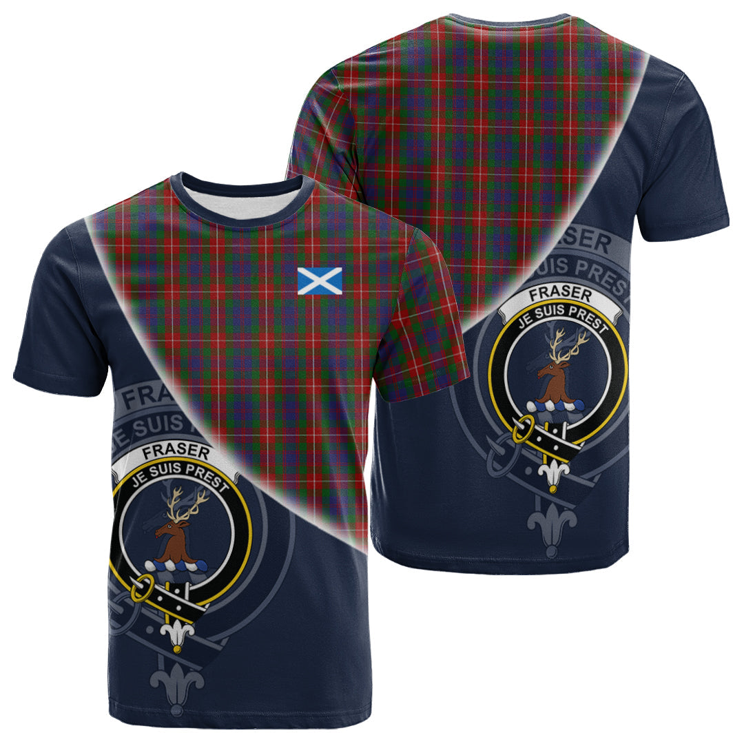 Printivon Fraser of Lovat Tartan Scottish Crest T Shirt