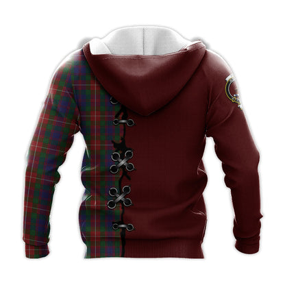 Printivon Fraser Of Lovat Tartan Hoodie Lion Rampant And Celtic Thistle Style