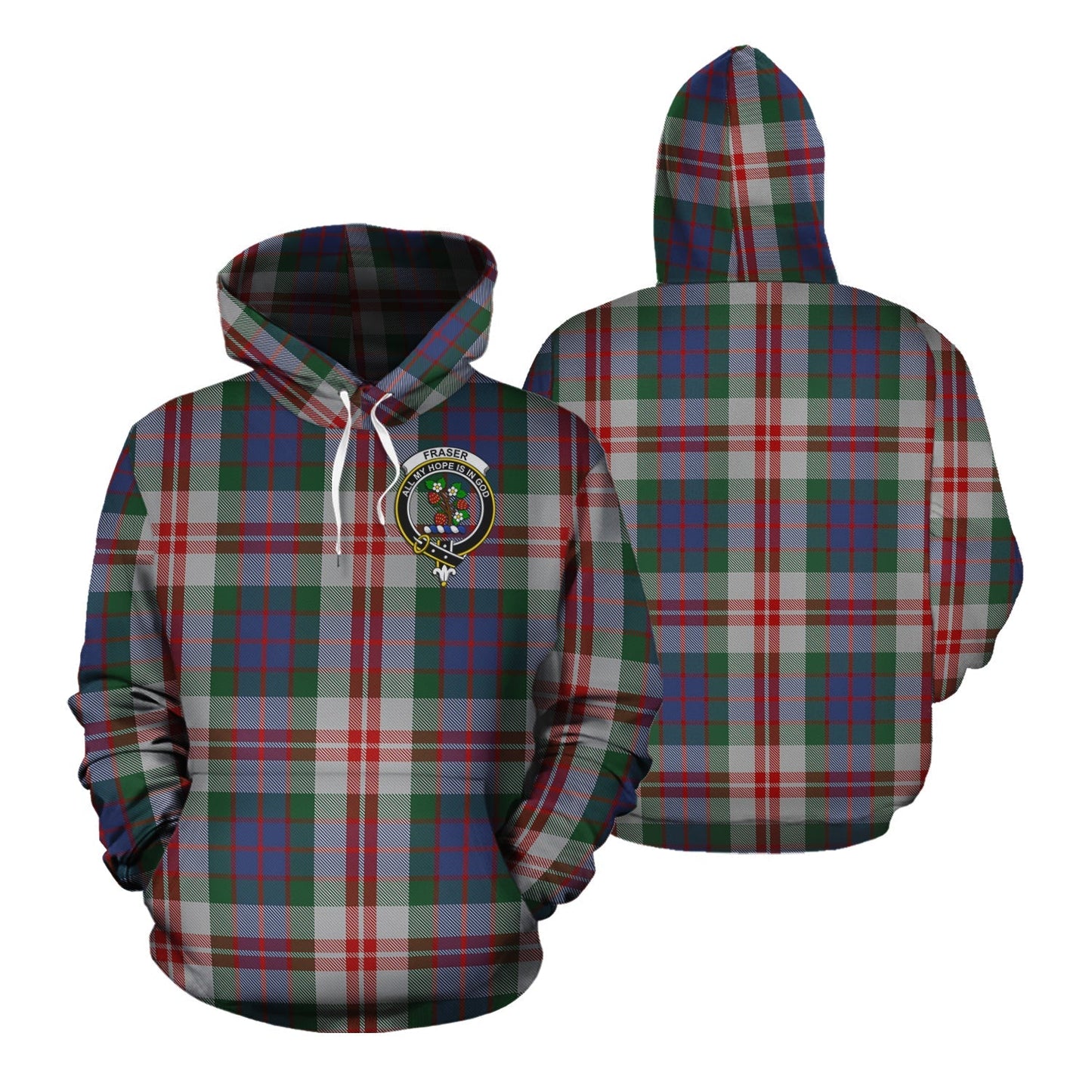 Printivon Fraser Red Dress Tartan Hoodie