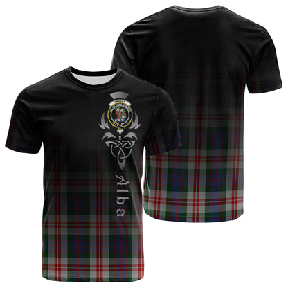 Printivon Fraser Red Dress Tartan Crest Alba Celtic T Shirt