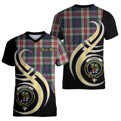 Printivon Fraser Red Dress Tartan Crest Believe In Me T Shirt