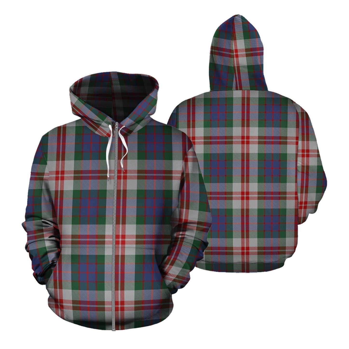 Printivon Fraser Red Dress Tartan Hoodie