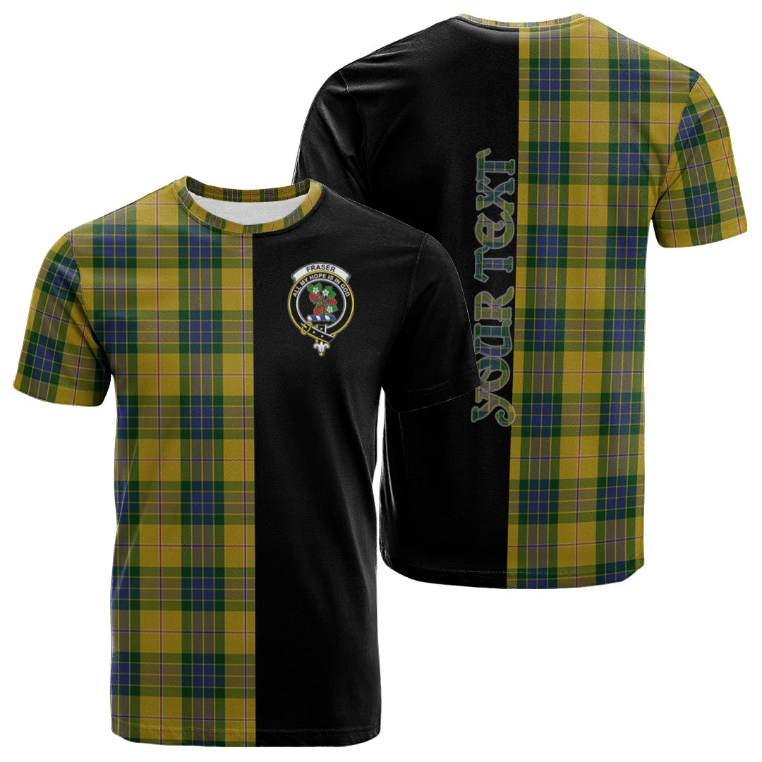 Printivon Fraser Yellow Tartan Personalize Half T shirt