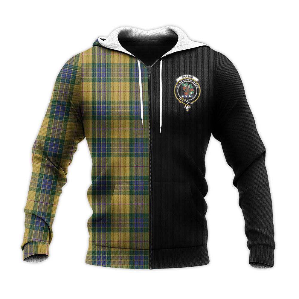 Printivon Fraser Yellow Tartan Personalize Half Hoodie