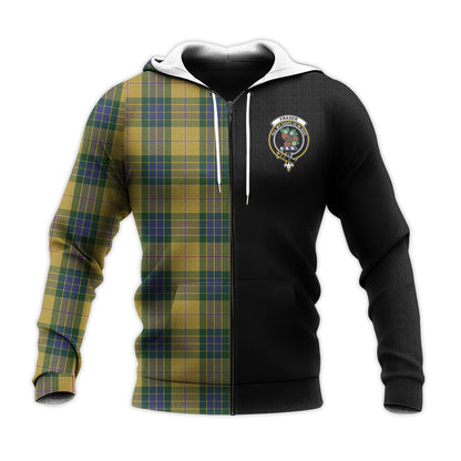 Printivon Fraser Yellow Tartan Personalize Half Hoodie