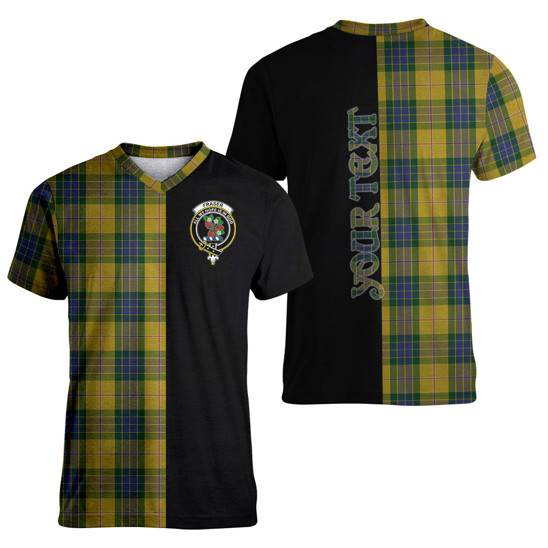 Printivon Fraser Yellow Tartan Personalize Half T shirt
