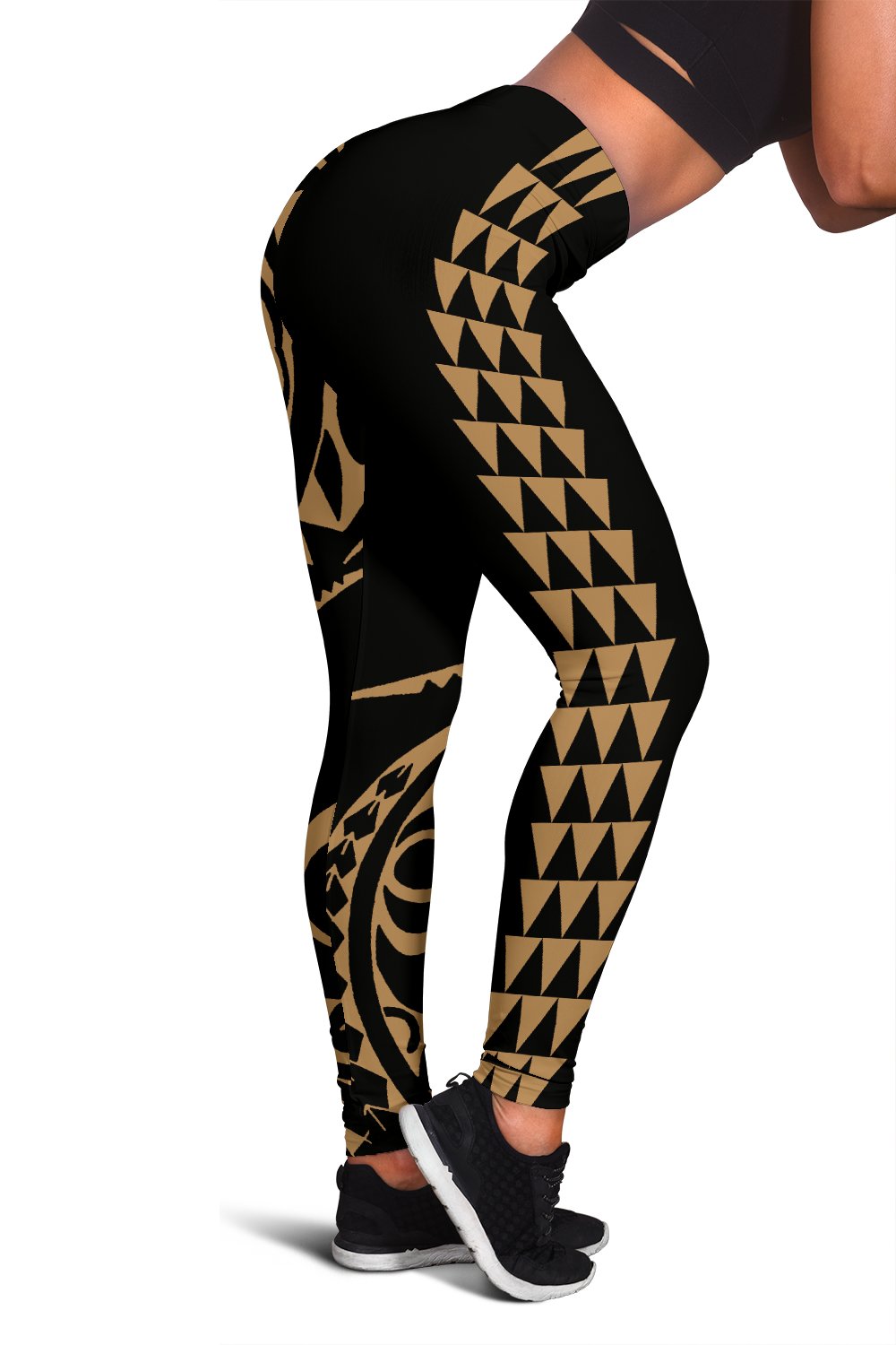 Gold Polynesian Tribal Women's Leggings