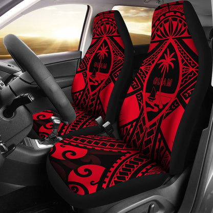 Guam Polynesian Car Seat Covers Red Guam Coat Of Arms Polynesian Tattoo