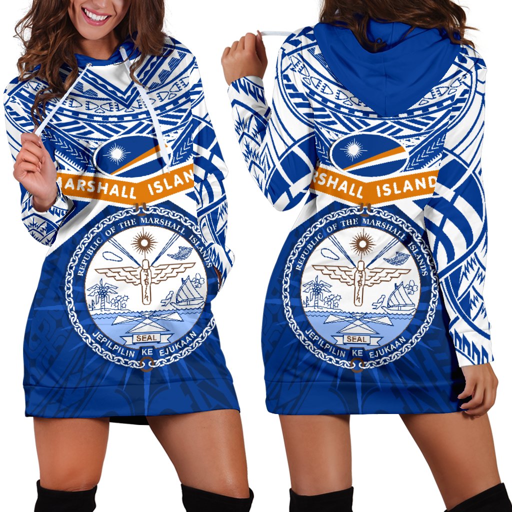 Marshall Islands Rugby Women Hoodie Dress Forever