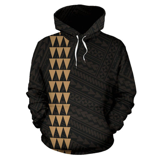 Custom Text Polynesian Kakau Seal Of Hawaii Custom Hoodie Gold