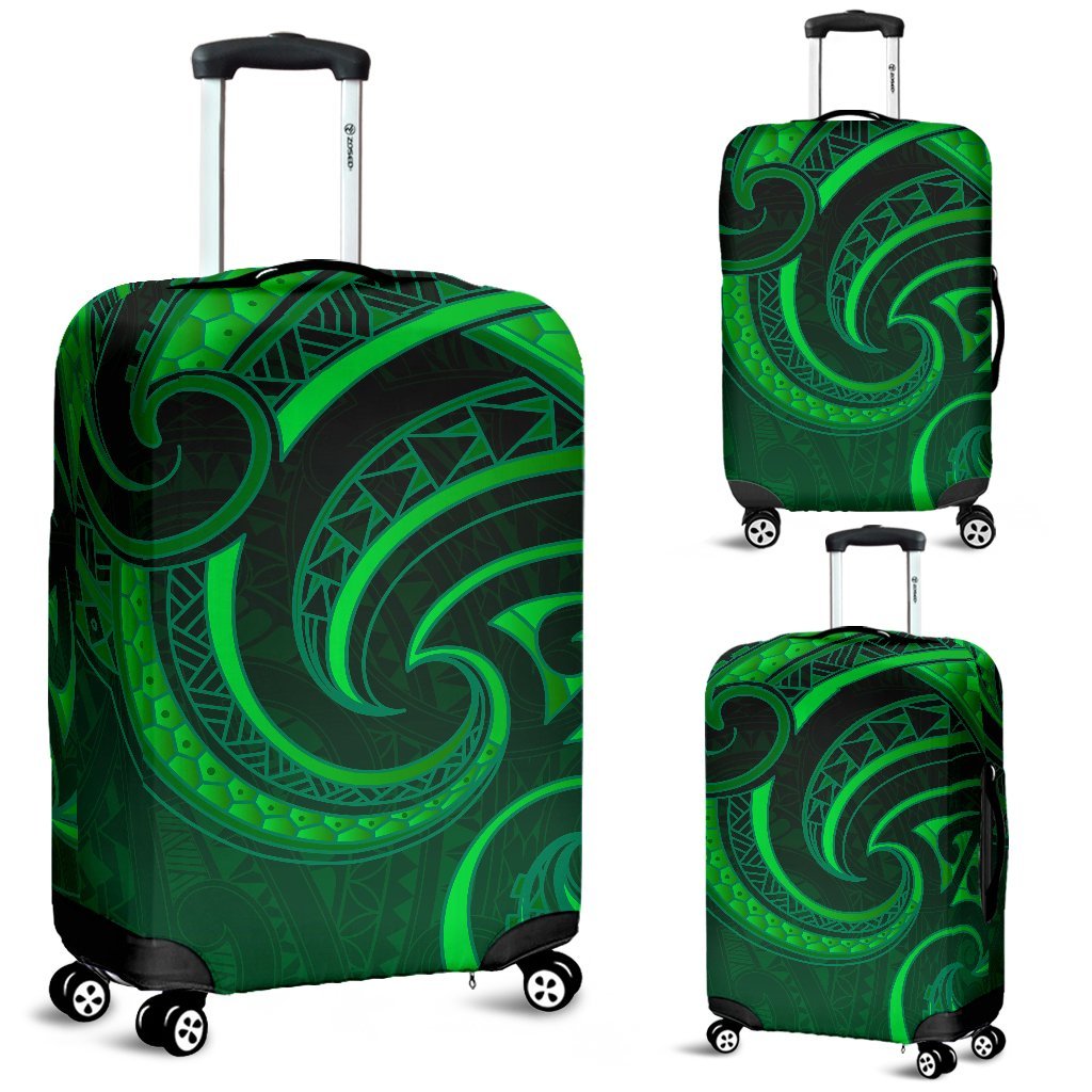 New Zealand Maori Mangopare Luggage Covers Polynesian Green