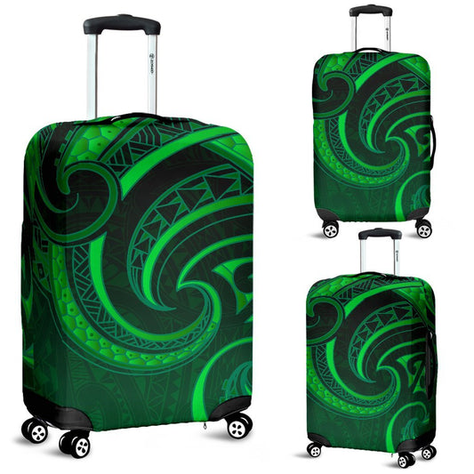 New Zealand Maori Mangopare Luggage Covers Polynesian Green