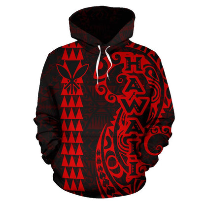 Hawaii Tattoo Hoodie Red
