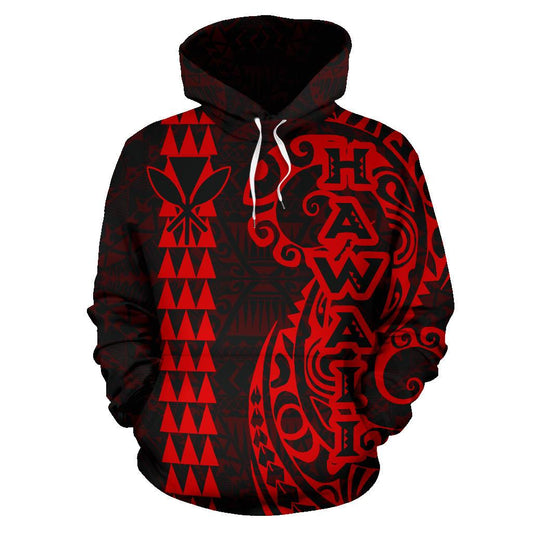 Hawaii Tattoo Hoodie Red