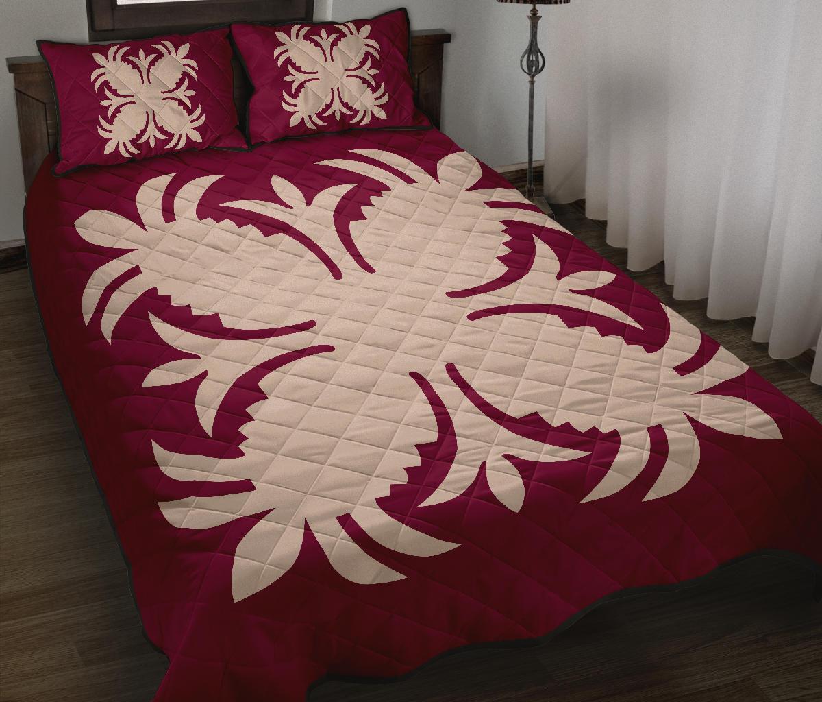 Hawaiian Quilt Bed Set Royal Pattern Pink A2 Style