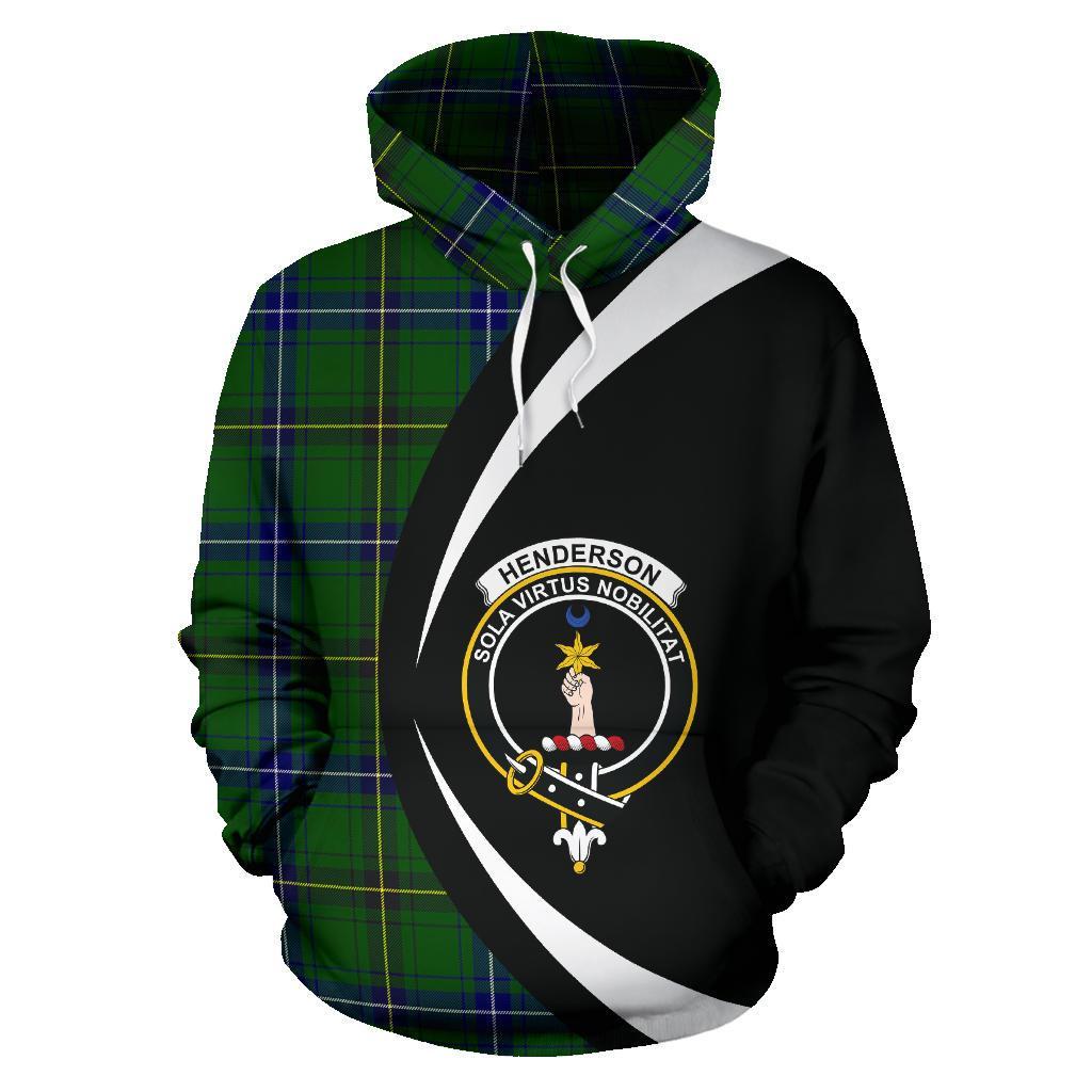 Printivon Henderson Mackendrick Modern Tartan Crest Hoodie Circle Style
