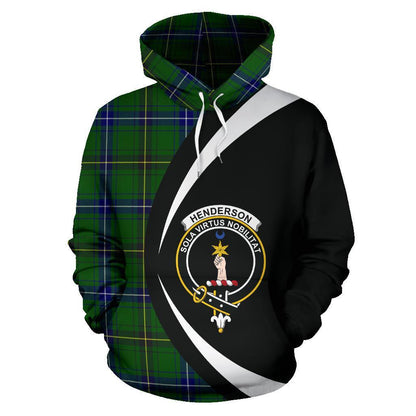 Printivon Henderson Mackendrick Modern Tartan Crest Hoodie Circle Style