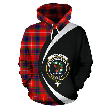 Printivon Fraser Modern Tartan Crest Hoodie Circle Style