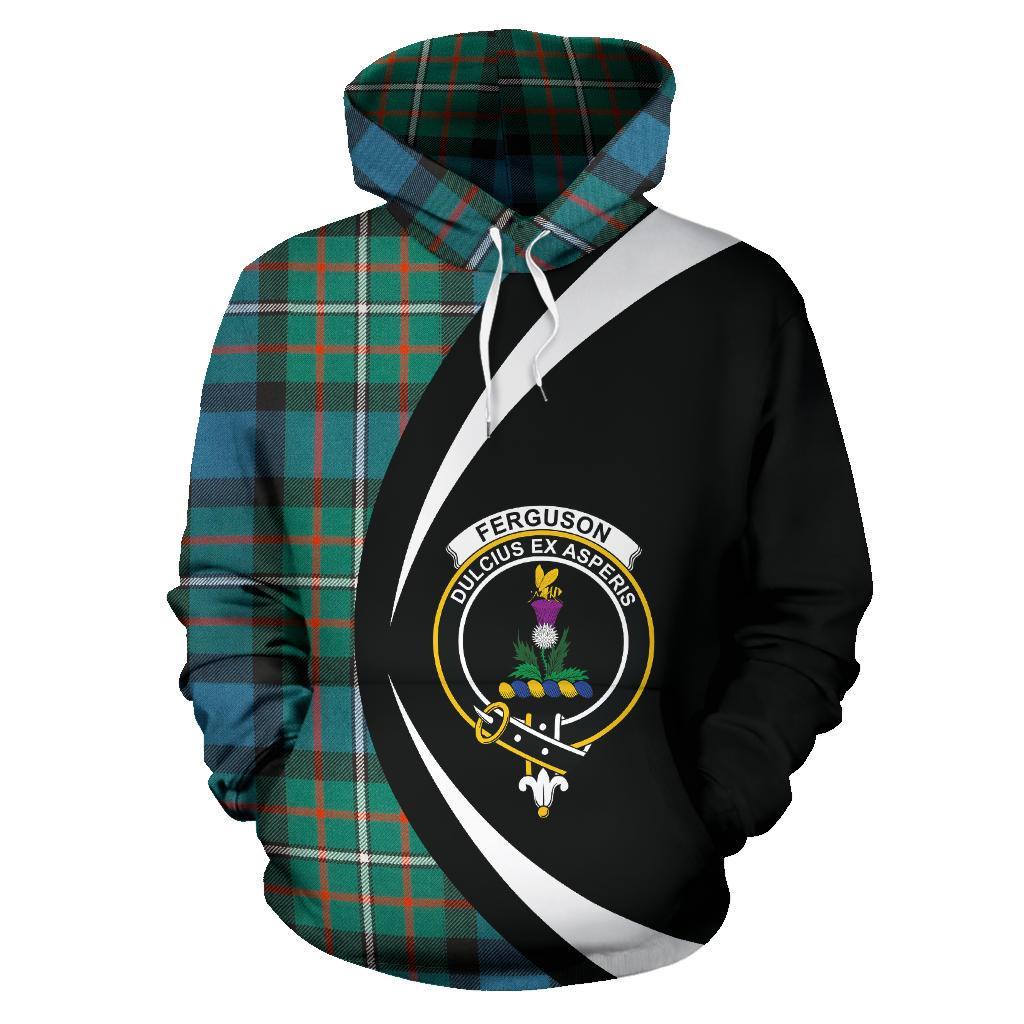 Printivon Ferguson Ancient Tartan Crest Hoodie Circle Style