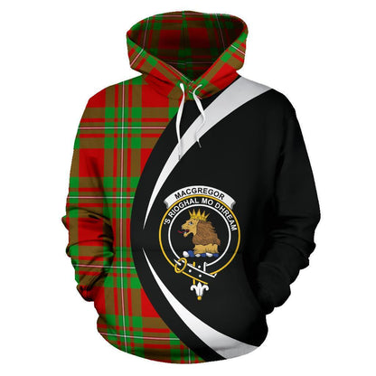 Printivon Macgregor Modern Tartan Crest Hoodie Circle Style