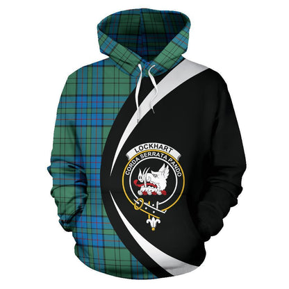 Printivon Lockhart Tartan Crest Hoodie Circle Style