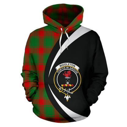 Printivon Middleton Modern Tartan Crest Hoodie Circle Style