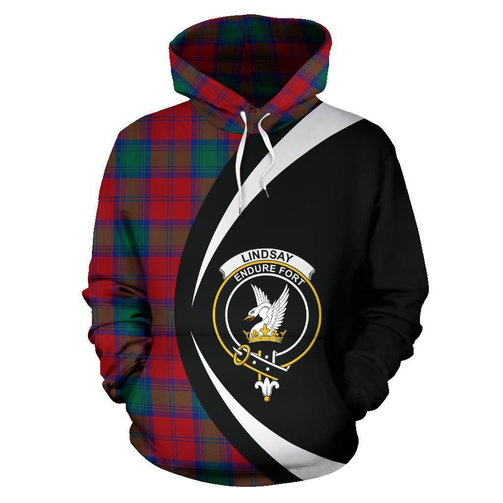 Printivon Lindsay Modern Tartan Crest Hoodie Circle Style
