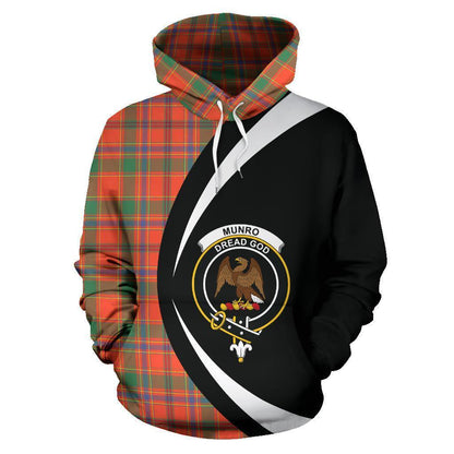 Printivon Munro Ancient Tartan Crest Hoodie Circle Style