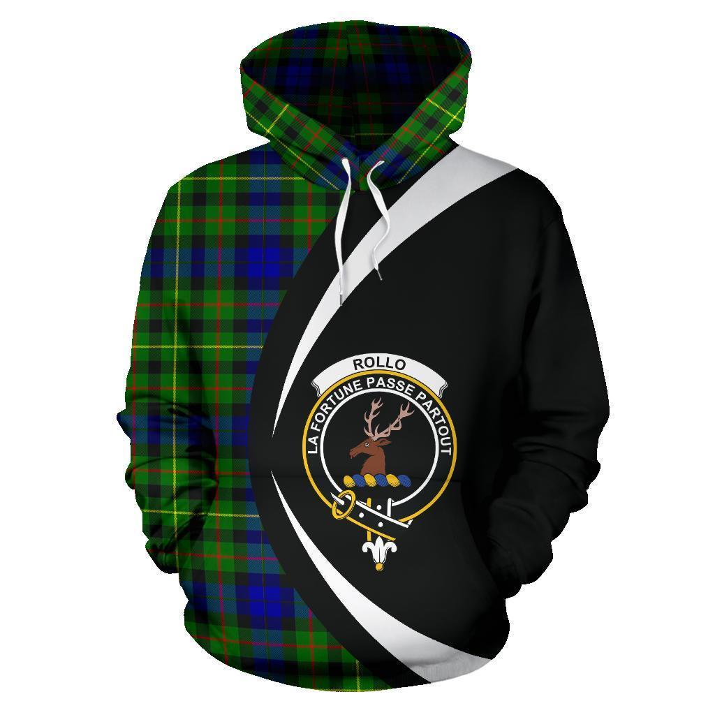 Printivon Rollo Modern Tartan Crest Hoodie Circle Style