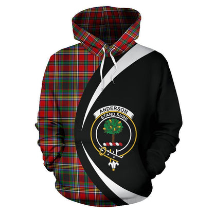 Printivon Anderson Of Arbrake Tartan Crest Hoodie Circle Style