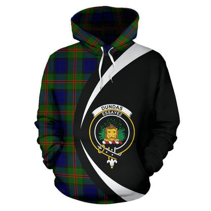 Printivon Dundas Modern 02 Tartan Crest Hoodie Circle Style