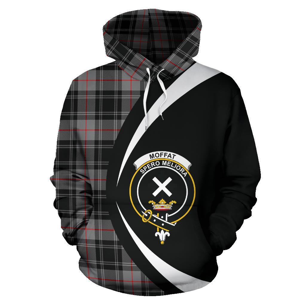 Printivon Moffat Modern Tartan Crest Hoodie Circle Style