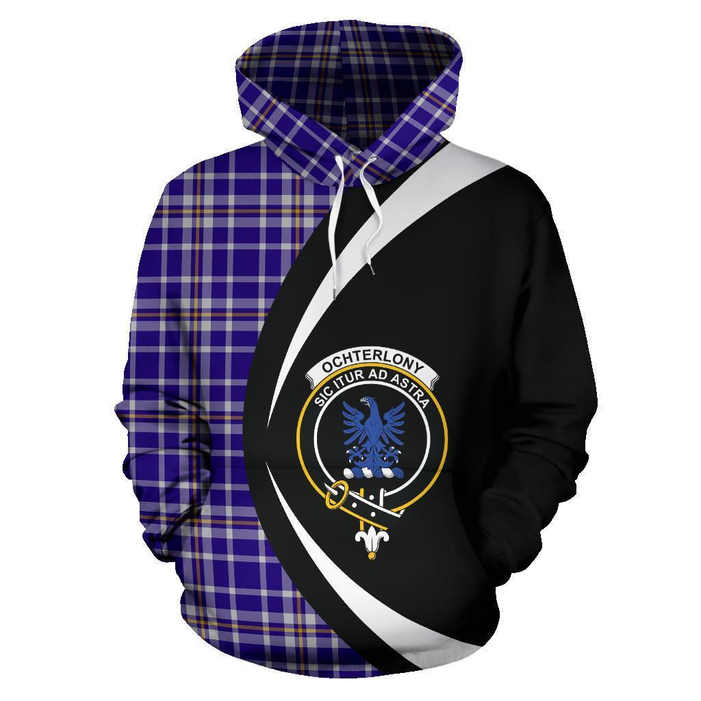 Printivon Ochterlony Tartan Crest Hoodie Circle Style