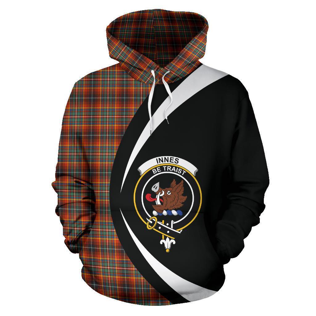 Printivon Innes Ancient Tartan Crest Hoodie Circle Style