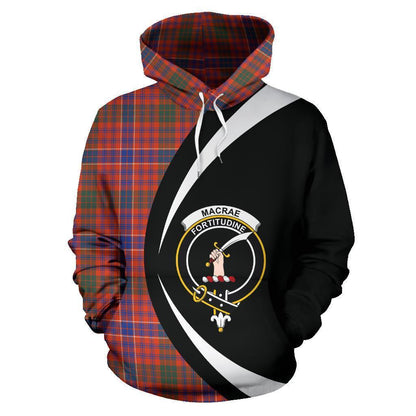 Printivon Macrae Ancient Tartan Crest Hoodie Circle Style