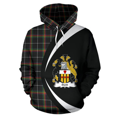 Printivon Stott Tartan Crest Hoodie Circle Style