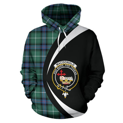 Printivon Macdonald Of The Isles Hunting Ancient Tartan Crest Hoodie Circle Style