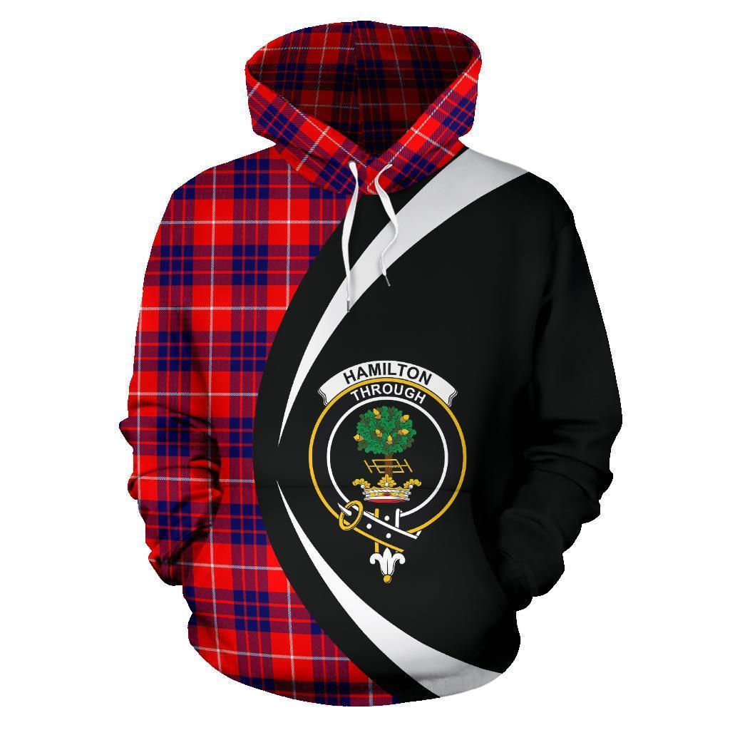 Printivon Hamilton Modern Tartan Crest Hoodie Circle Style