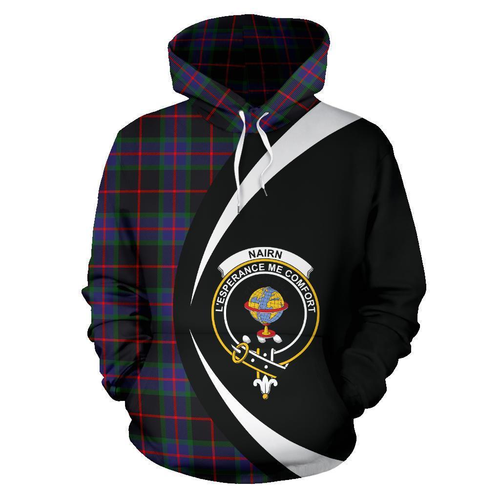 Printivon Nairn Tartan Crest Hoodie Circle Style