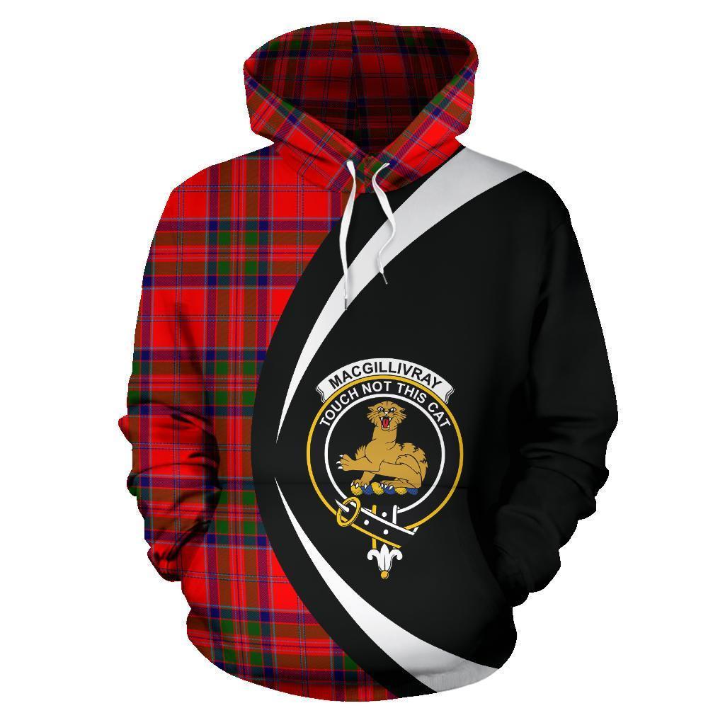 Printivon Macgillivray Modern Tartan Crest Hoodie Circle Style