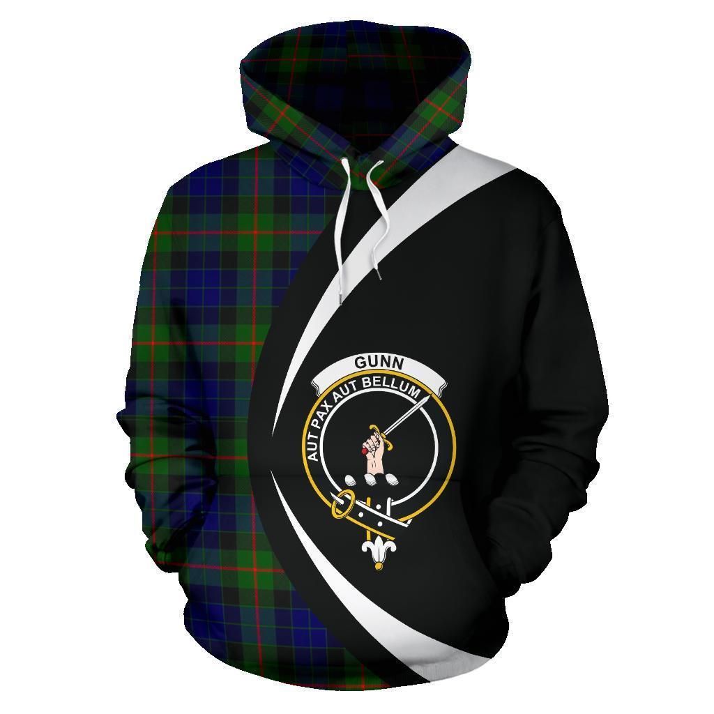Printivon Gunn Modern Tartan Crest Hoodie Circle Style