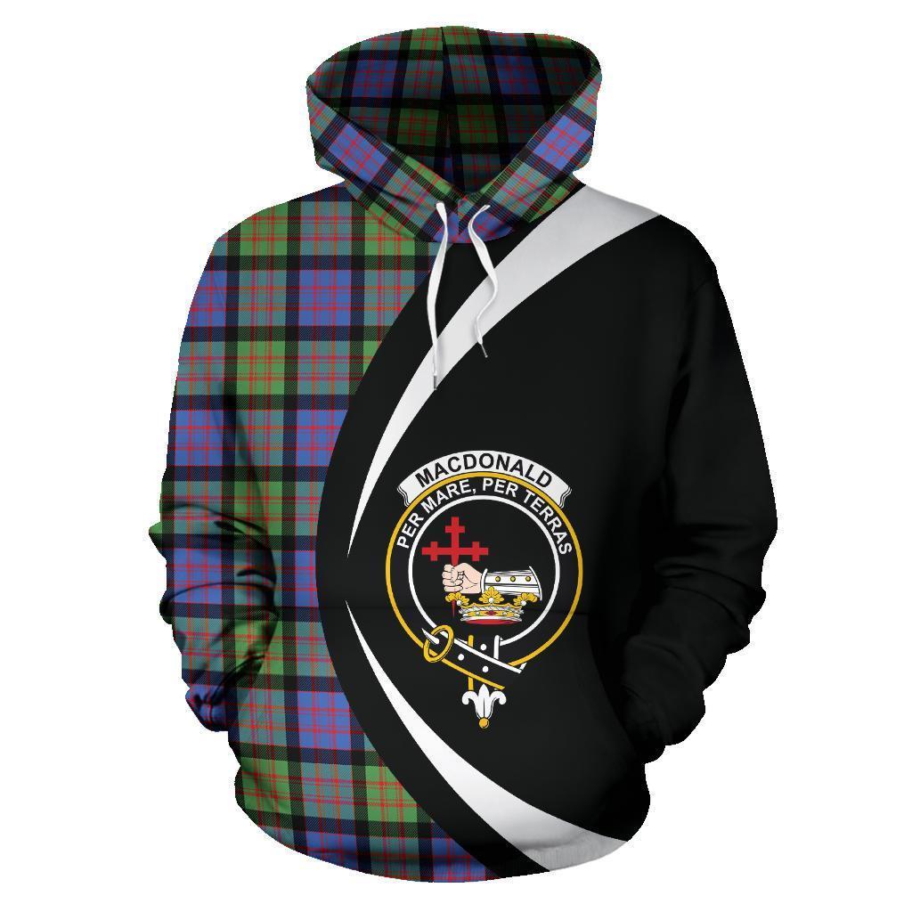 Printivon Macdonald Ancient Tartan Crest Hoodie Circle Style